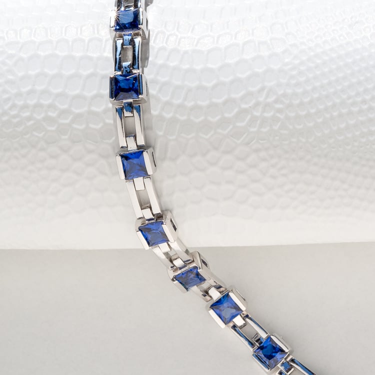 Stříbrný náramek s princess safíry Anaby 124380