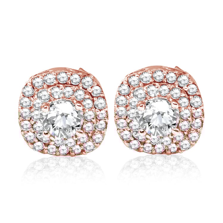 Diamantové náušnice z růžového zlata 79636