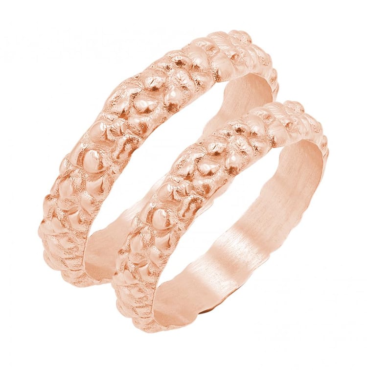 Zlaté snubní prsteny s atypickým povrchem Jane 156139