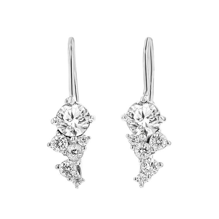 Cluster náušnice s lab-grown diamanty Olga 148535