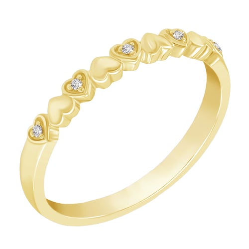 Srdíčkový eternity prsten s lab-grown diamanty Fople