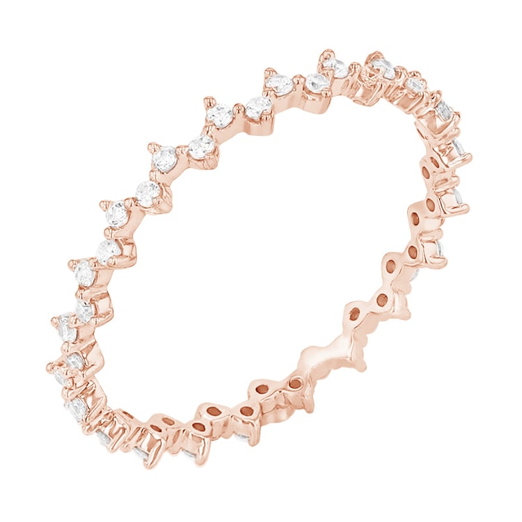 Diamantový eternity prsten z růžového zlata 132672