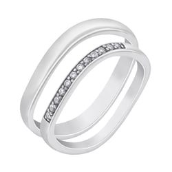 Zlaté nepravidelné snubní prsteny s diamanty Rahab