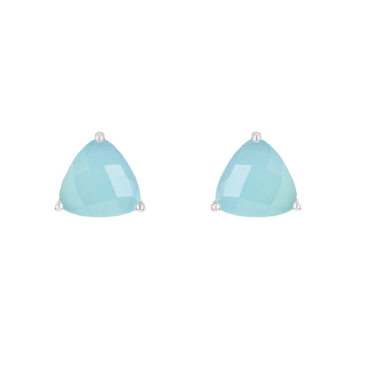 Stříbrné náušnice s chalcedony Nellie 124771