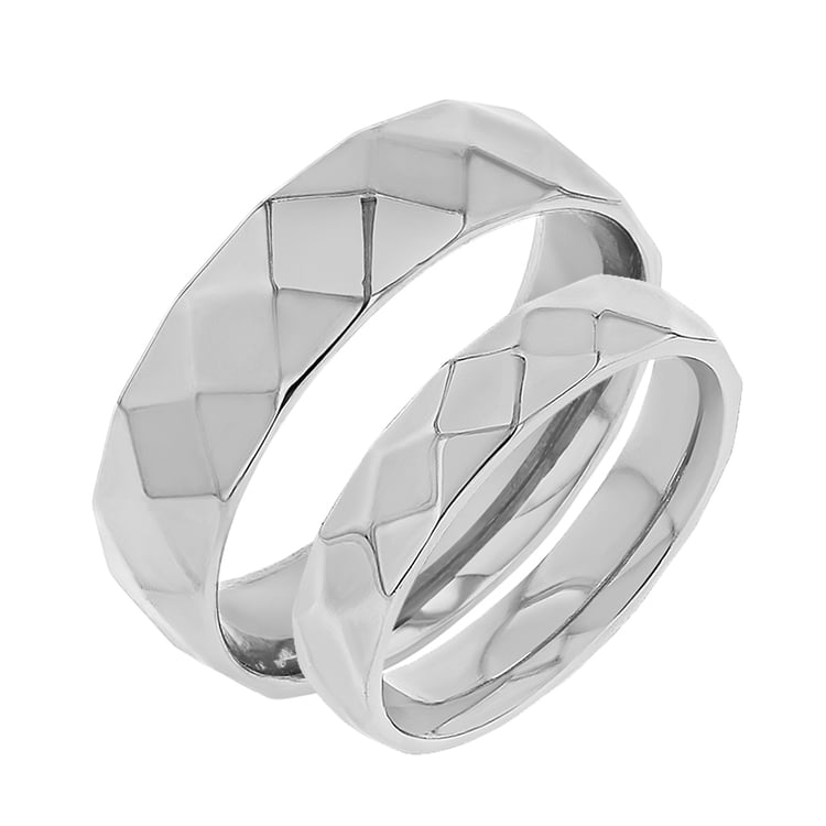 Zlaté snubní prsteny se vzorem Becy 142052