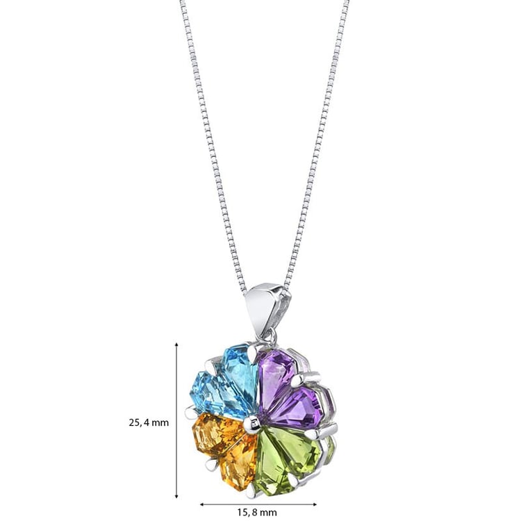 Náhrdelník se čtyřmi drahokamy 25413