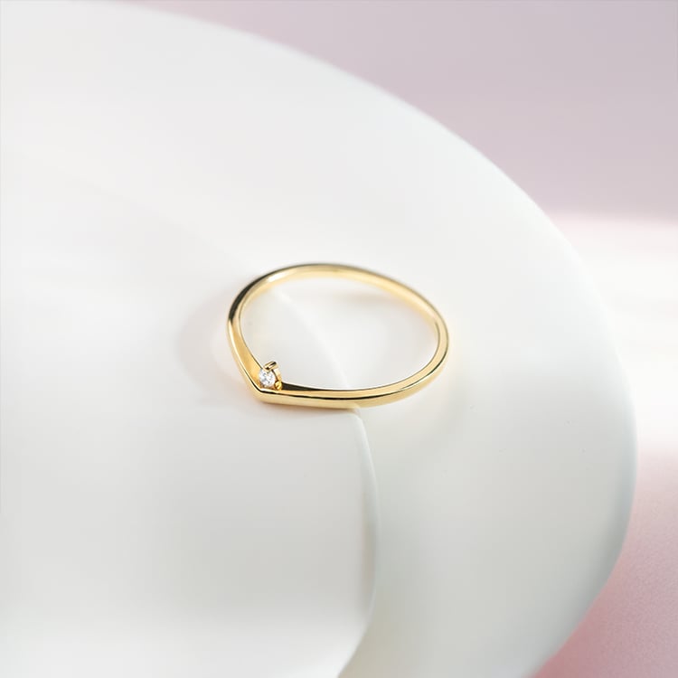 Vykrojený prsten s diamantem Doreen 150777