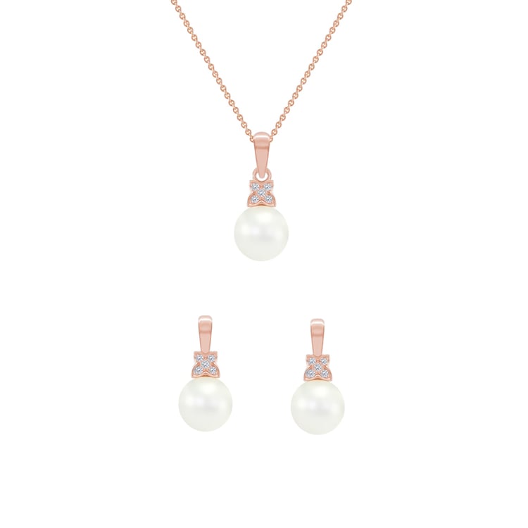 Zlatá perlová kolekce šperků 48830