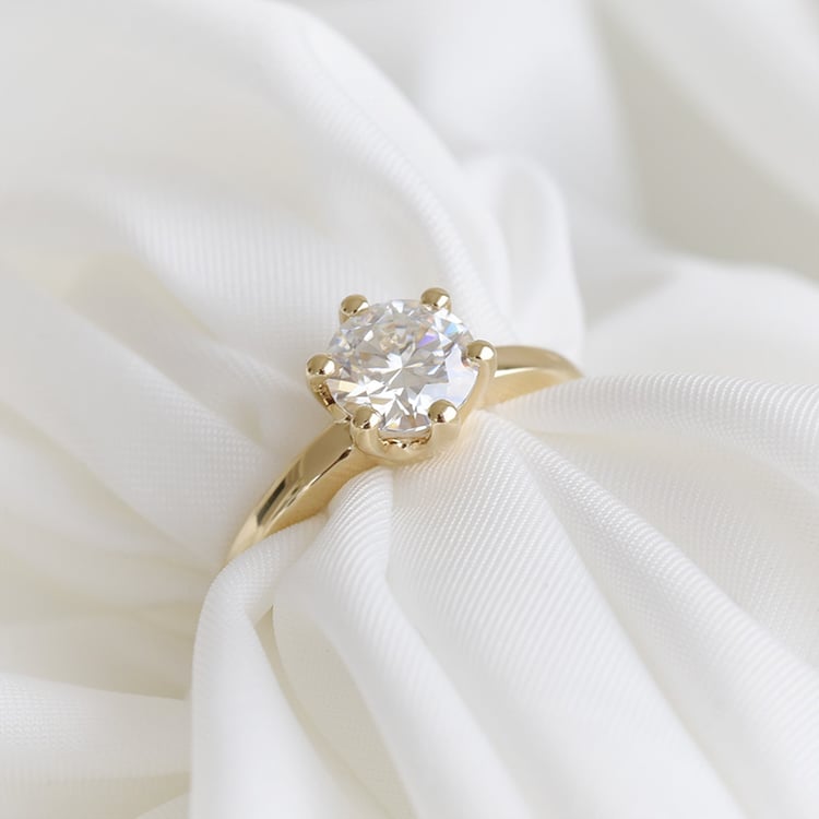 Zlatý zásnubní prsten 93492