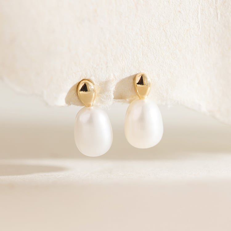 Elegantní perlové náušnice ze zlata Anne 157740