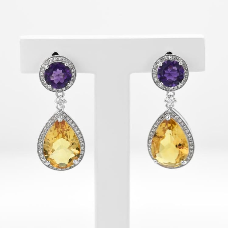 Náušnice z bílého zlata 12730