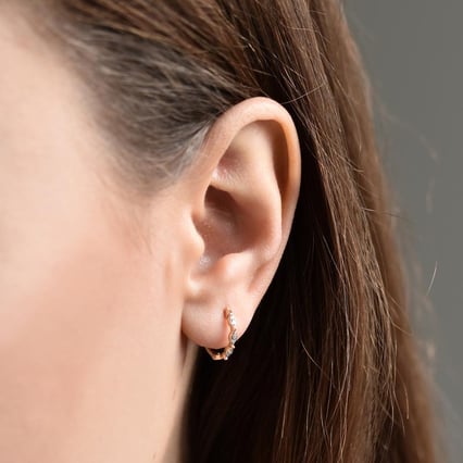 Stříbrné kruhové náušnice s lab-grown diamanty Wontisa