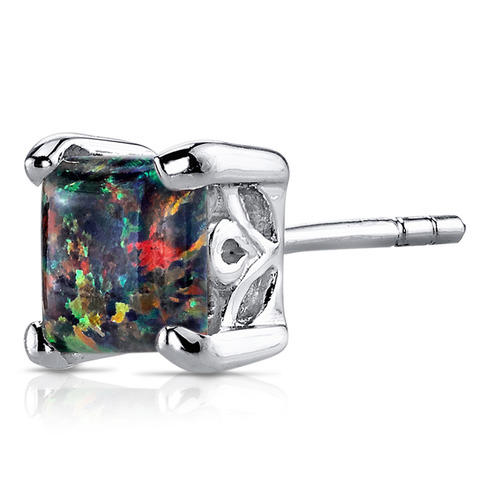 Opálové obdélné náušnice 5951