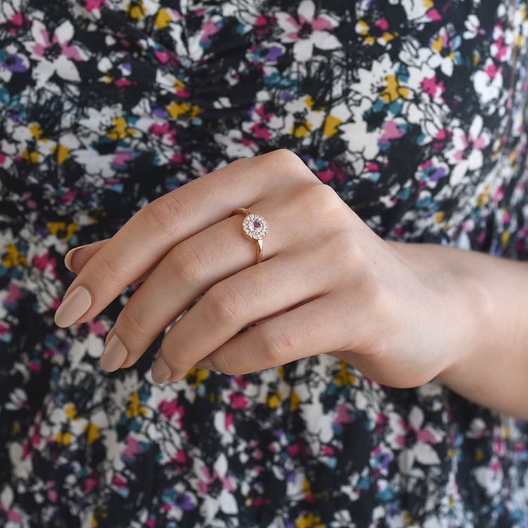 Zlatý zásnubní prsten 70856