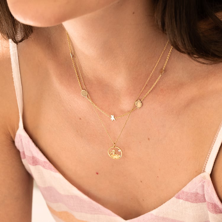 Kolekce stříbrných vykrojených náhrdelníků Malý princ 152417