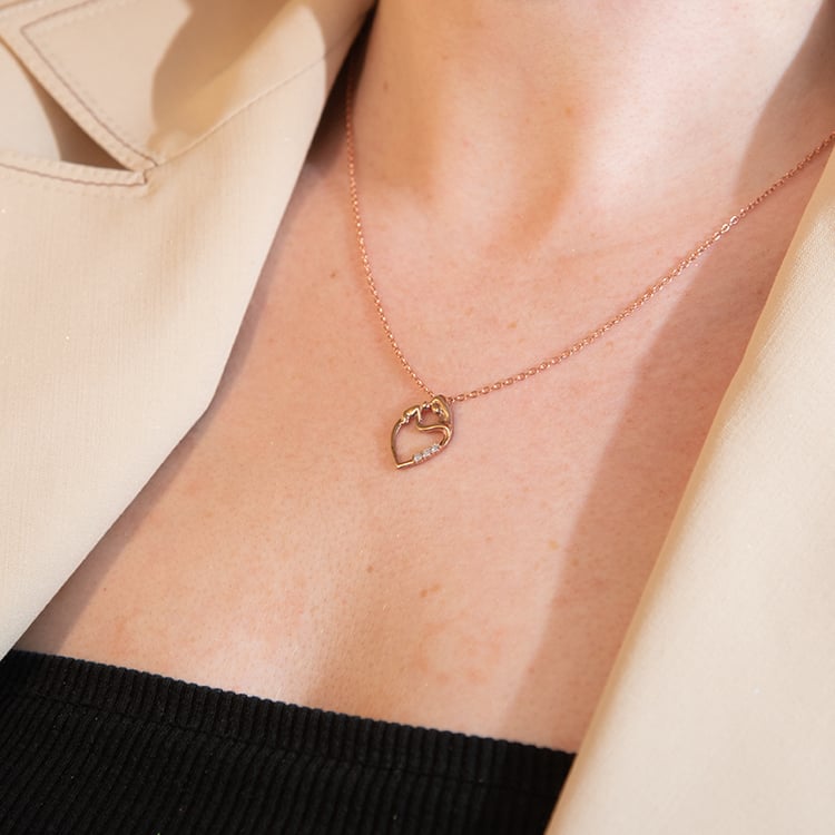 Stříbrný přívěsek matka a dítě s lab-grown diamanty Eisa 99820