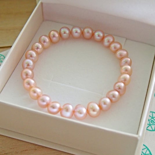 Náramek z růžových perel Sarvika 5569