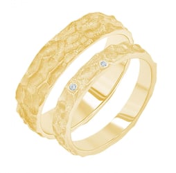 Snubní prsteny s atypickým povrchem Marry