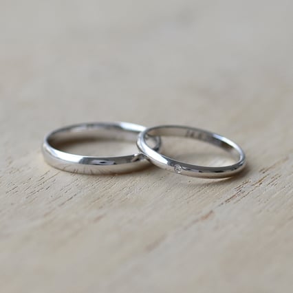 Platinové snubní prsteny s diamantem Stanista