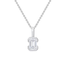 Minimalistický přívěsek ze zlata s emerald lab-grown diamantem Lias