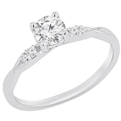 Zásnubní prsten s výběrem písmene a lab-grown diamanty Mileva