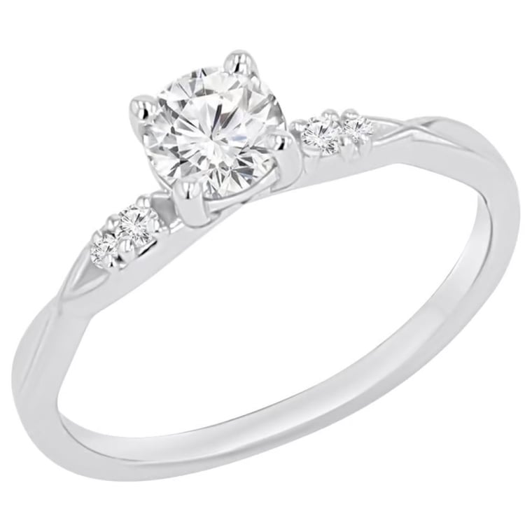 Zásnubní prsten s výběrem písmene a lab-grown diamanty Mileva