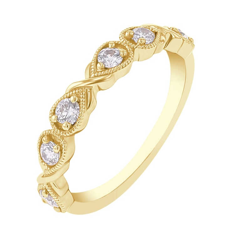 Vintage prsten zdobený diamanty Calvin 112608