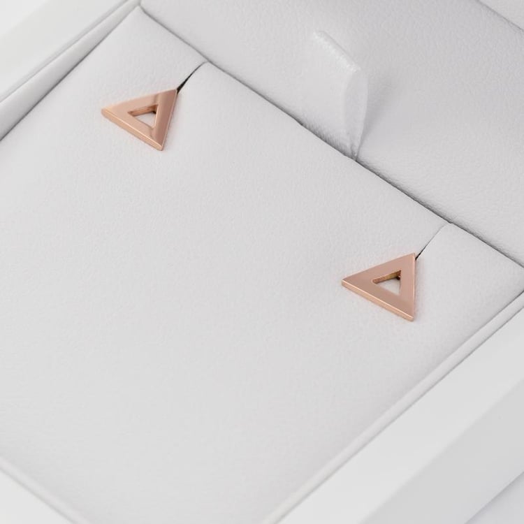 Zlaté geometrické náušnice 10350