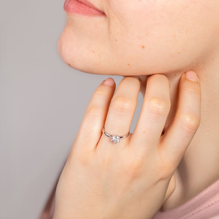 Zlatý zásnubní prsten s 0.50ct IGI certifikovaným lab-grown diamantem Vanani 151634