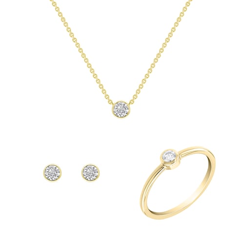 Minimalistická sada šperků s diamanty Livy