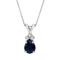 Zlatý přívěsek se safírovou slzou a diamanty Janith