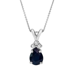 Zlatý přívěsek se safírovou slzou a diamanty Janith