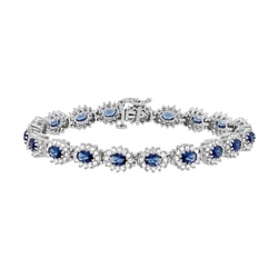 Luxusní náramek se safíry a diamanty Dorotéia