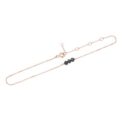 Stříbrný náramek na nohu se salt and pepper diamanty Muna