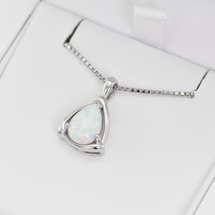 Náhrdelník s bílým opálem 19955