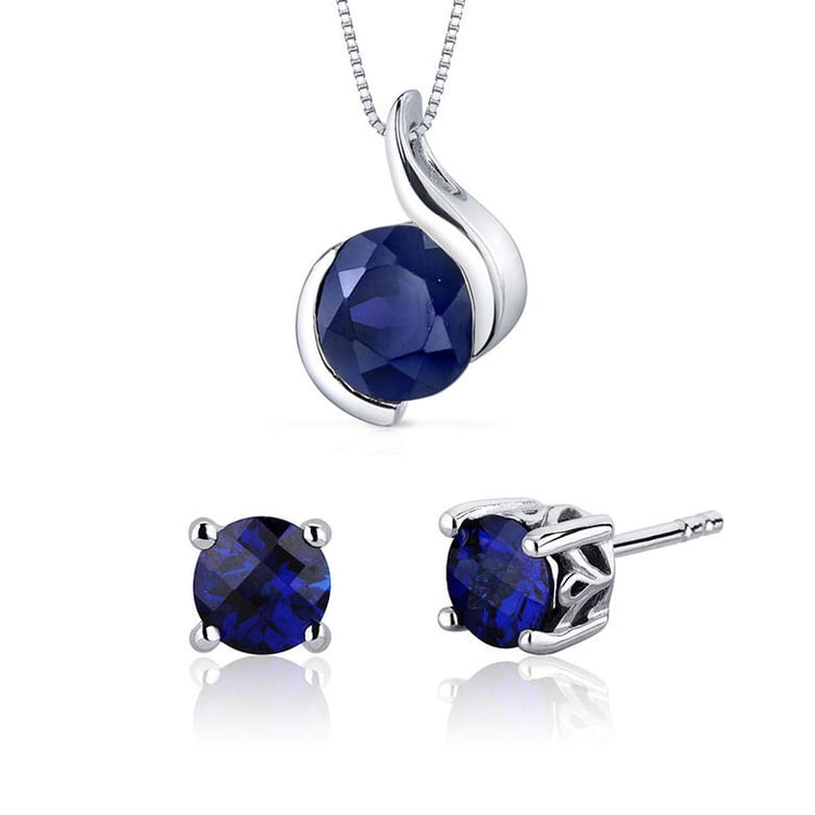 Stříbrná kolekce se safíry