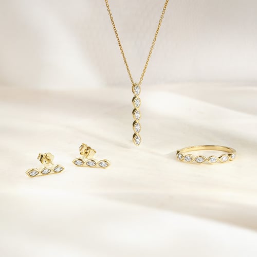 Zlatý přívěsek s lab-grown diamanty Alice