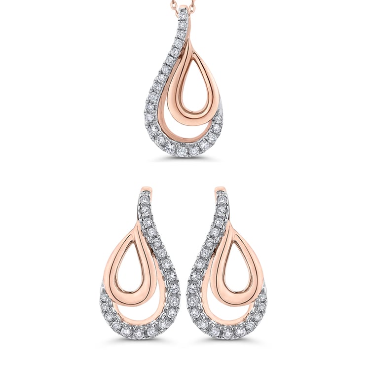 Zlatá kolekce elegantních šperků s diamanty