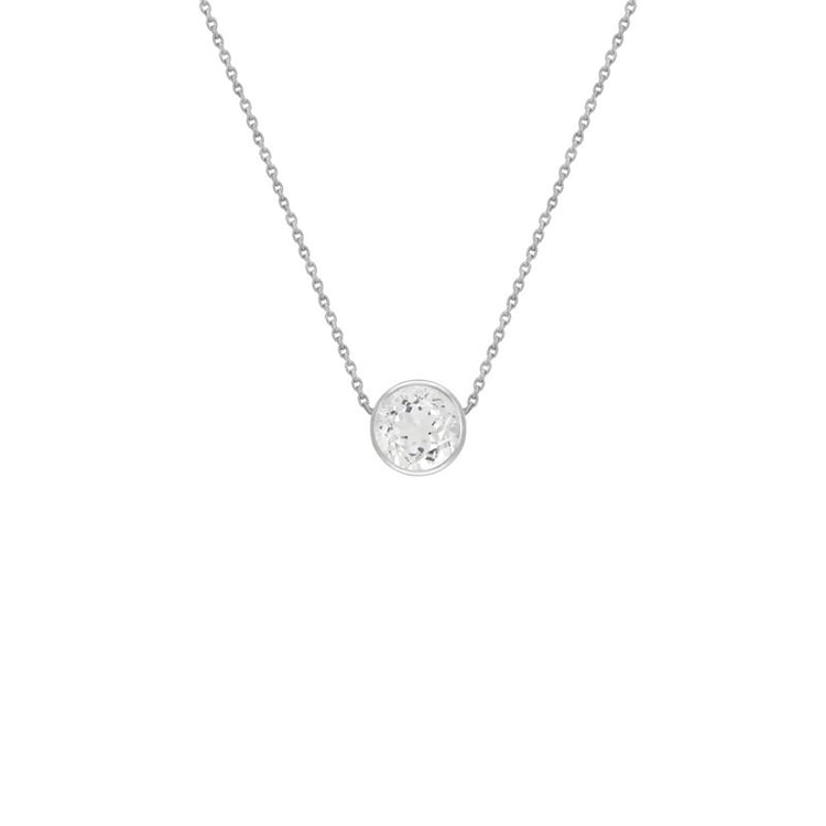 Náhrdelník z platiny s moissanitem