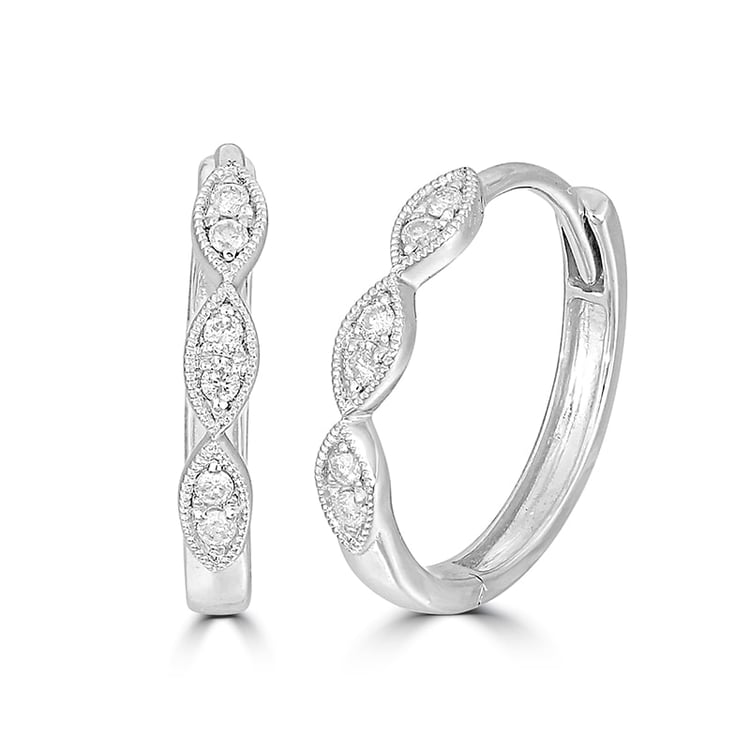 Zlaté diamantové náušnice