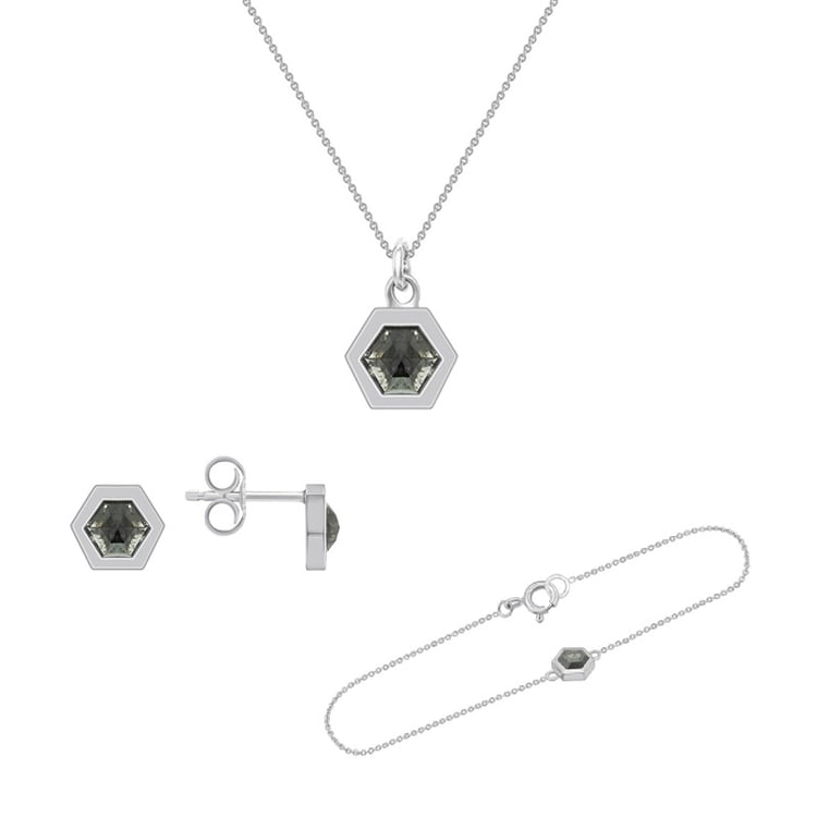 Kolekce zlatých šperků se salt and pepper diamanty