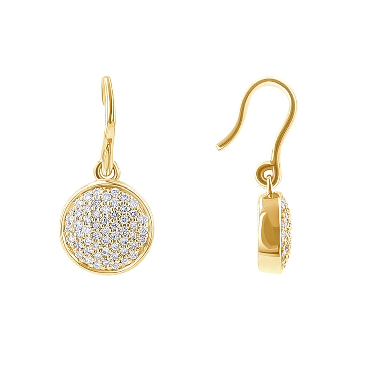 Visací náušnice s lab-grown diamanty Hallia 130692