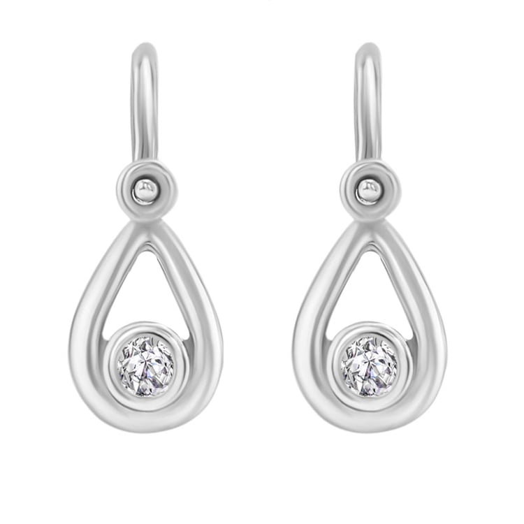 Dětské náušnice ze zlata s diamanty