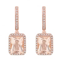 Morganitové náušnice ze zlata s diamanty Bibi