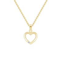 Stříbrný přívěsek se srdíčkem a diamantem Lake