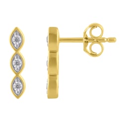 Zlaté náušnice s diamanty Monna