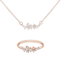 Sada cluster šperků s diamanty Spark