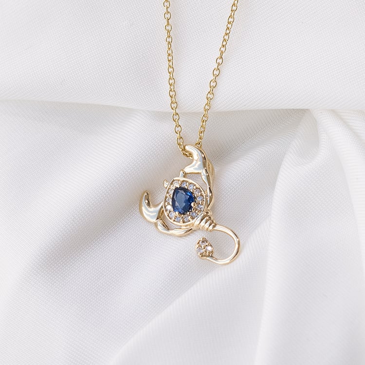 Safírový přívěsek ve znamení Štíra s diamanty Escorpión 122793