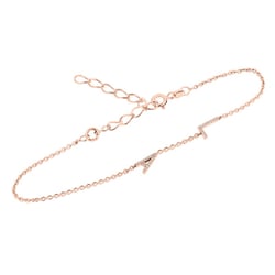 Stříbrný náramek se 2 písmenky a lab-grown diamanty Anika