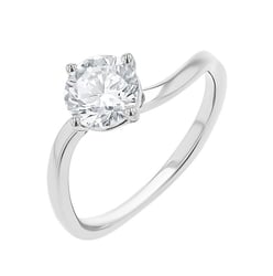 Atypický zásnubní prsten s lab-grown diamantem Livia